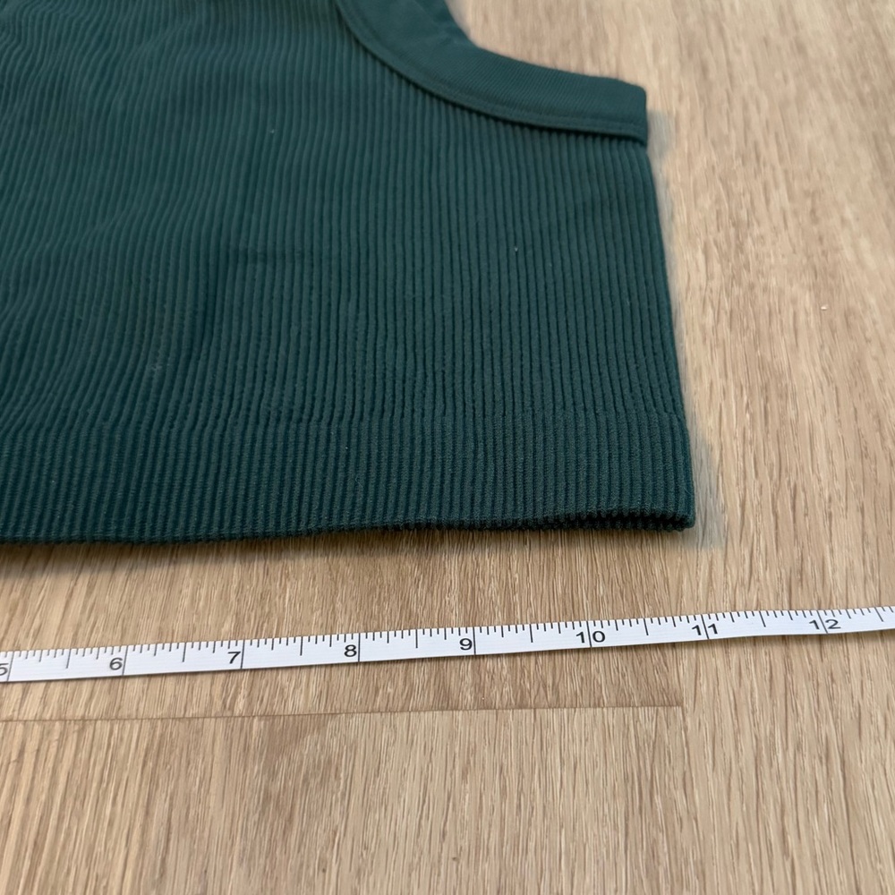Cotton On Size M/L Dark Green Ribbed Mock Neck Women's Top - Picture 3 of 5